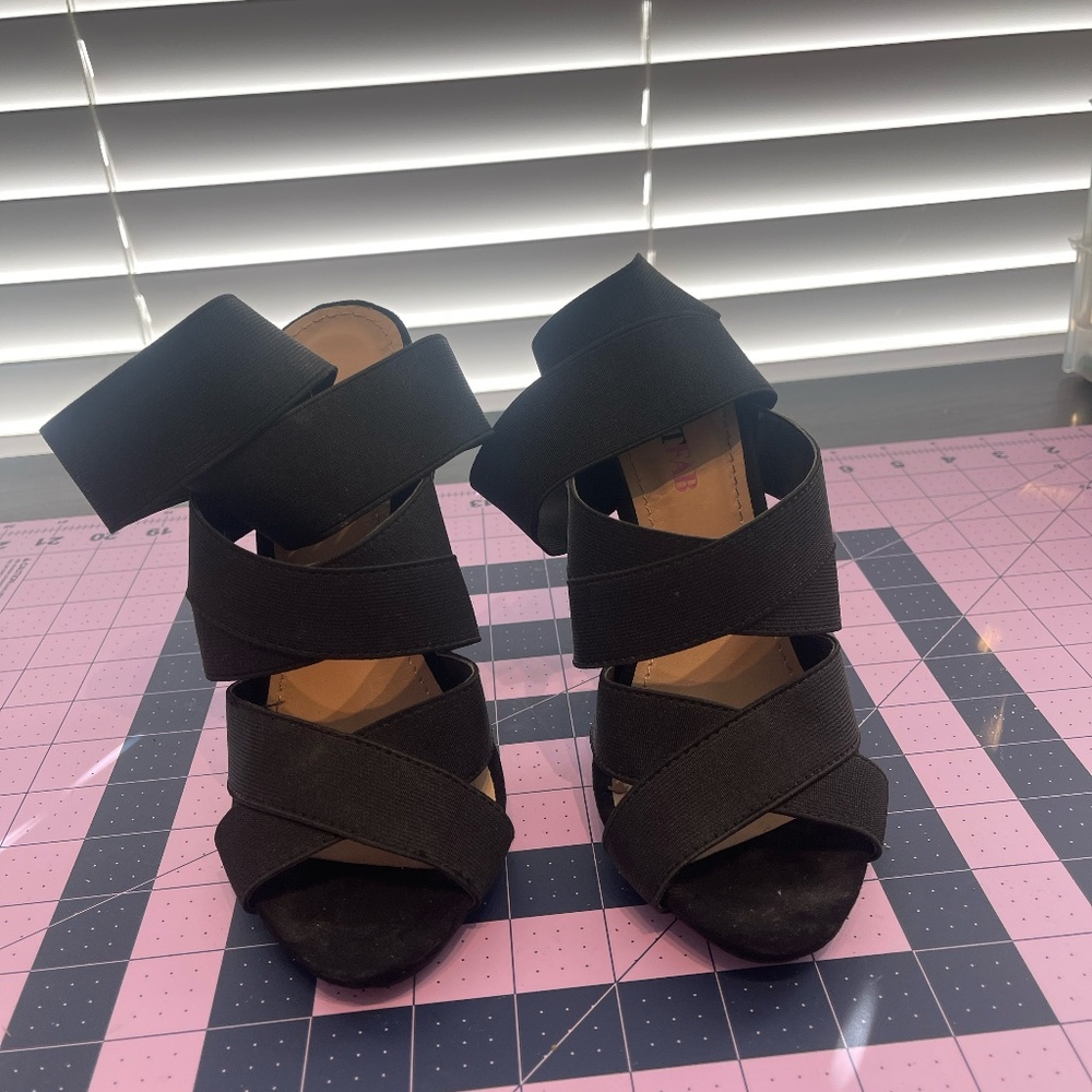 Black Strappy Heels